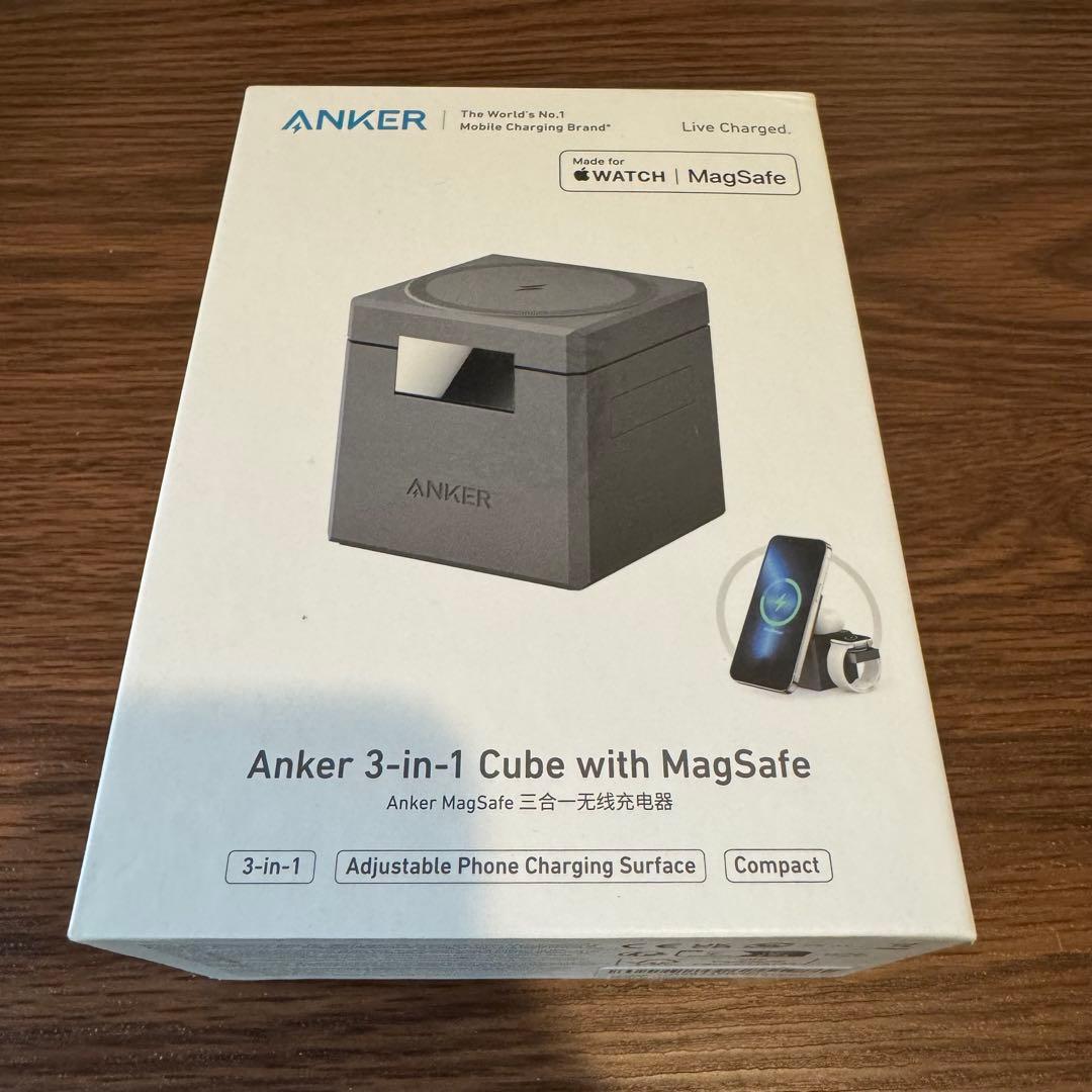 【美品】Anker 3-in-1 Cube with MagSafe