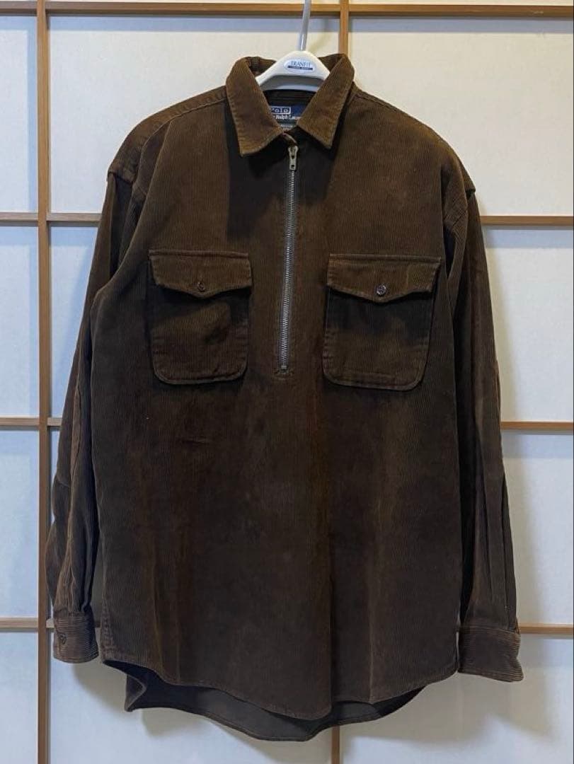 90s Polo by Ralph Lauren　ハーフジップコーデュロイシャツ