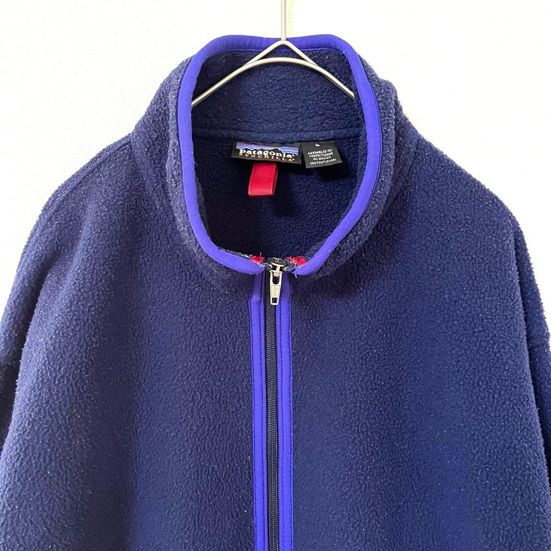 patagonia シンチラフリース ハーフジッププルオーバー L 紺