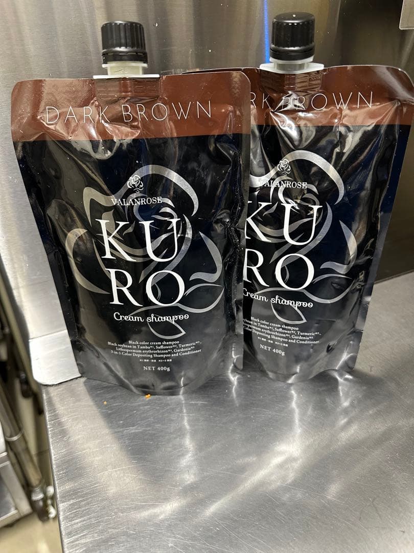 KURO Cream Shampoo ダークブラウン 600g 2個セット