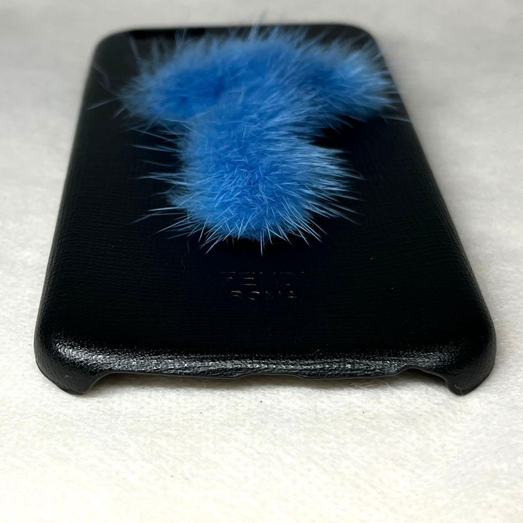 【正規品】FENDI ブルーファー イニシャル文字 スマホケース iPhone8