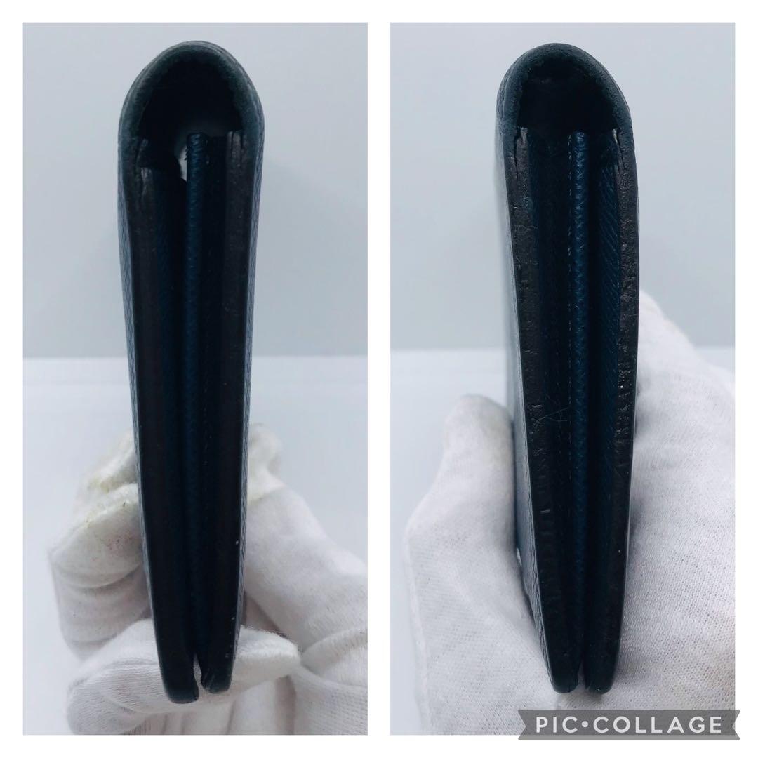 ルイヴィトン✨タイガ ポルトフォイユ ロン 長財布 お札入れ 紺 ブルーマリーヌ