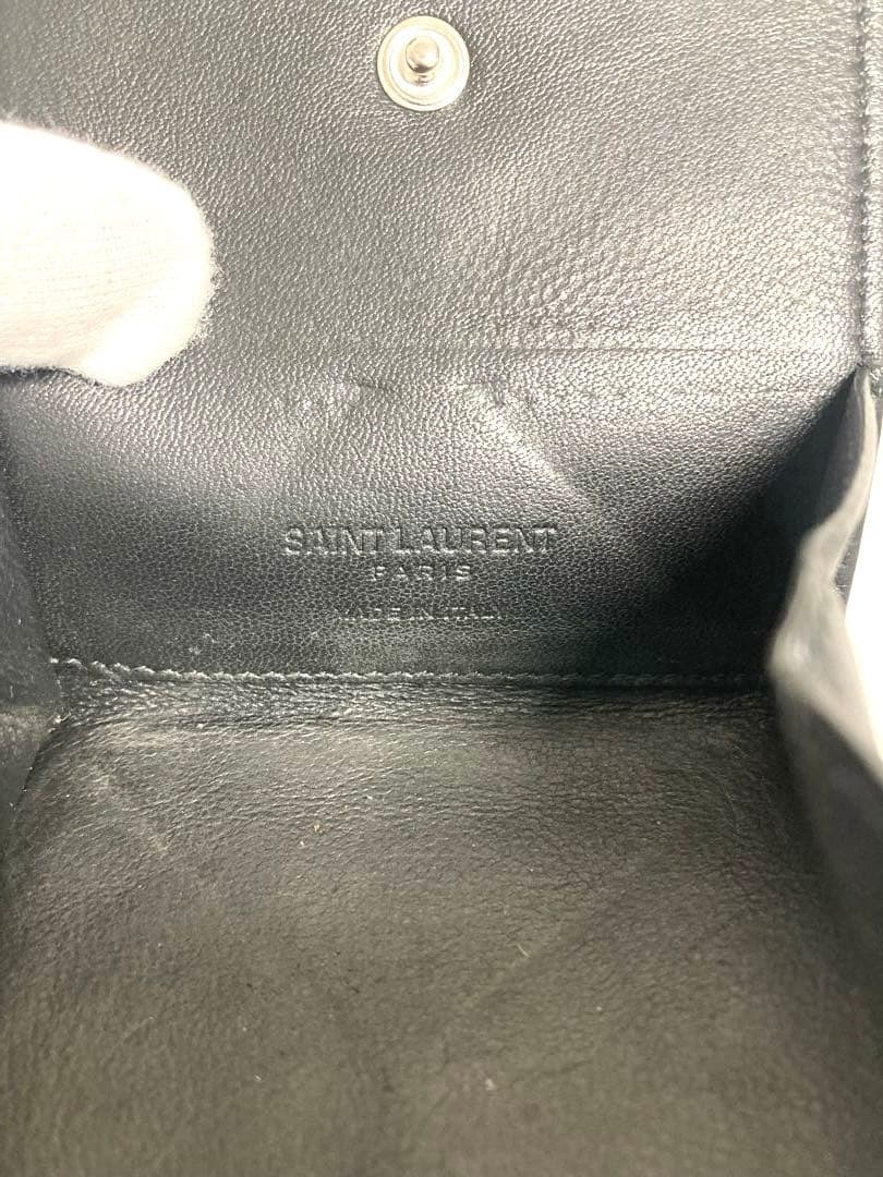 良品　サンローラン　レザー　ケース　ブラック　黒