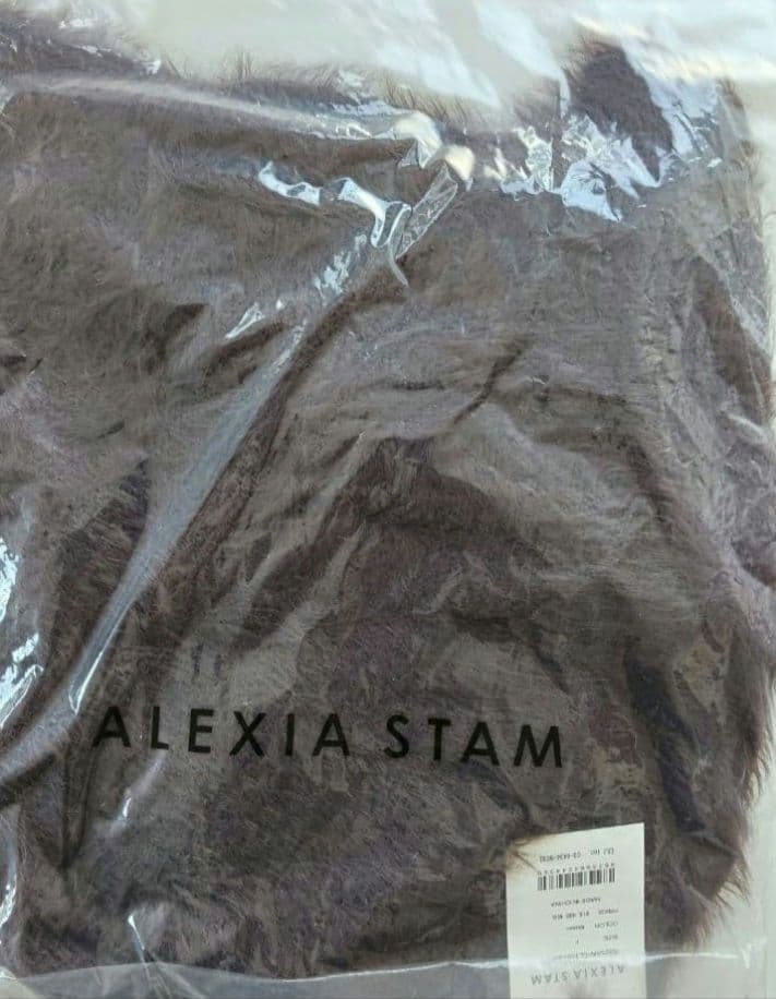 新品☆ALEXIA STAM シャギーニットトップス　ブラウン