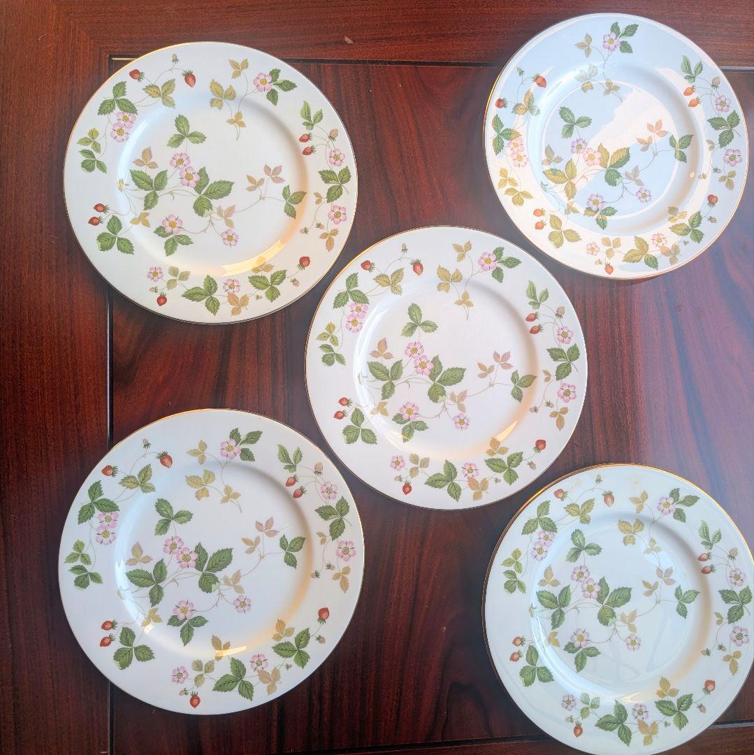  ウェッジウッド ワイルドストロベリー　23cm皿 5枚セット