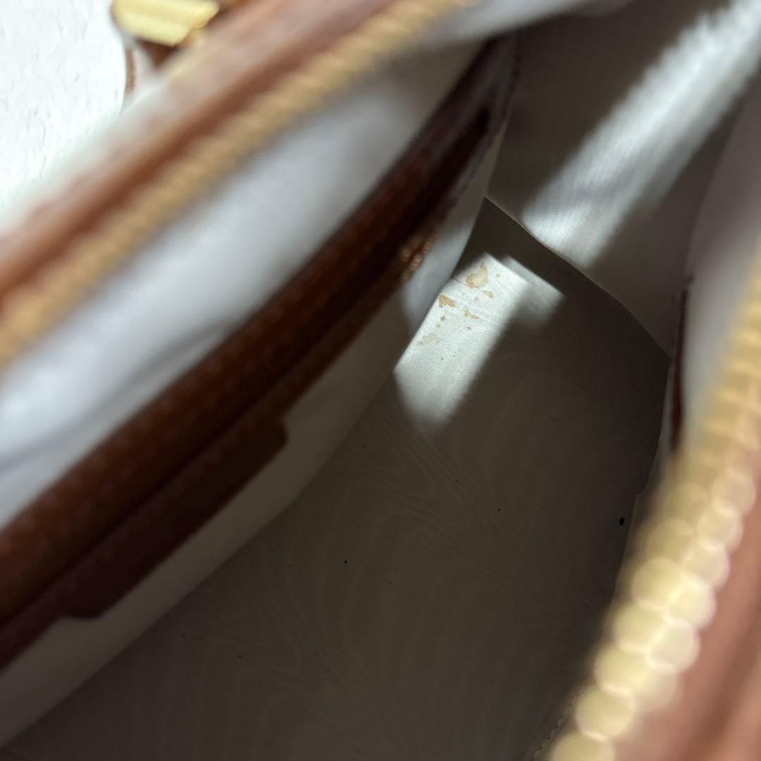 ブルックスブラザーズ　ミニボストンバッグ　パドロック付　ゴールデンフリース型押し