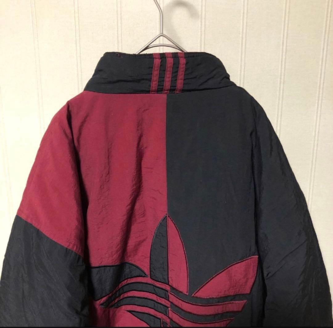 80s adidas スイッチング バイカラー ナイロンジャケット サイズL