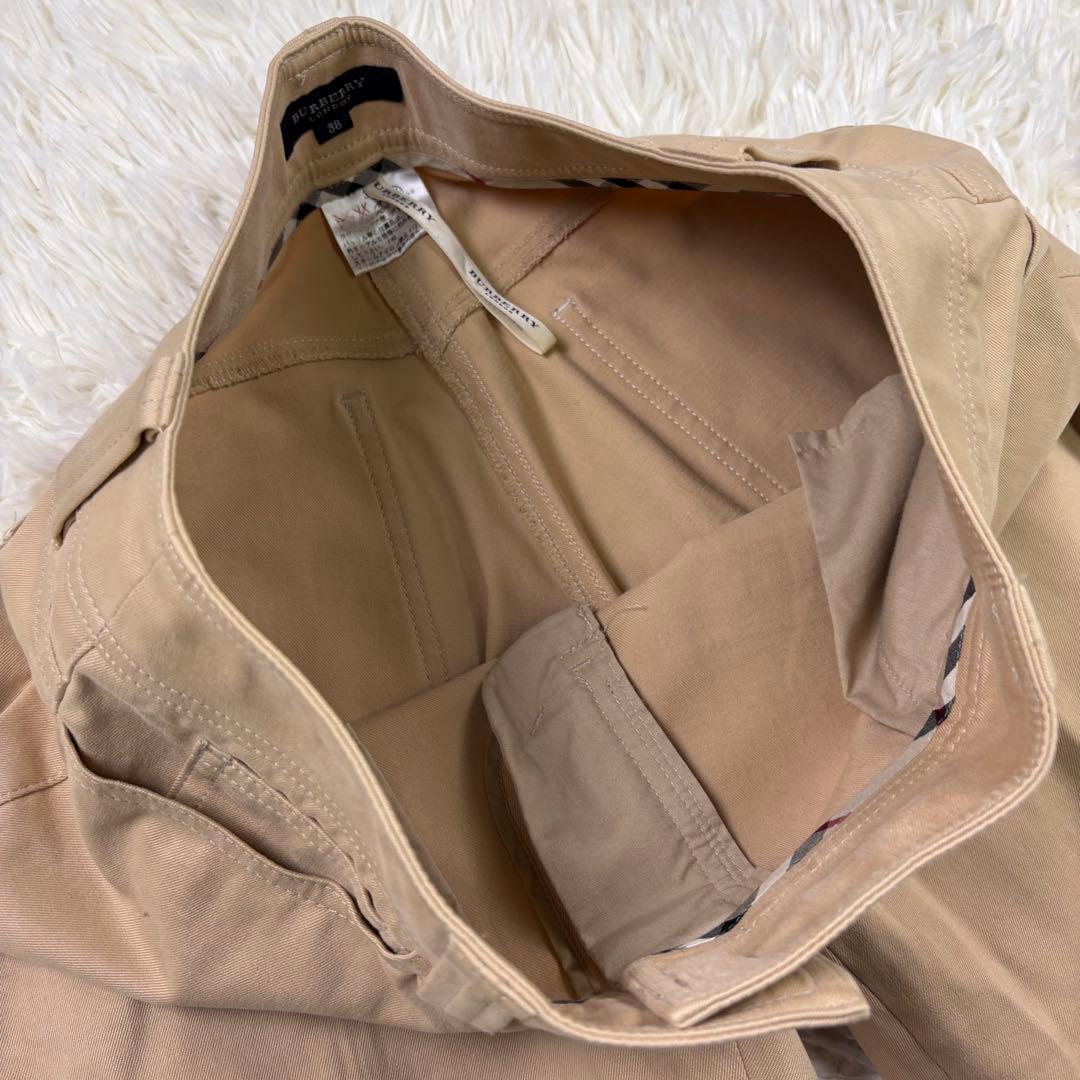 バーバリーロンドン ベージュストライプシングル3Bパンツスーツ