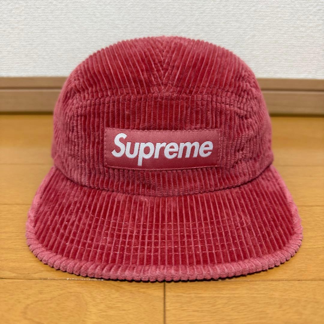 新品 Supreme Corduroy Camp Cap ライトレッド 25aw