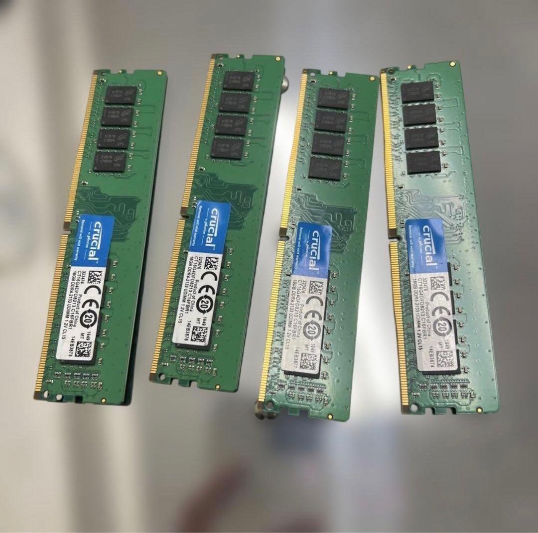 m*o様 16GBメモリー×4 DDR4-2133×4 計64GB