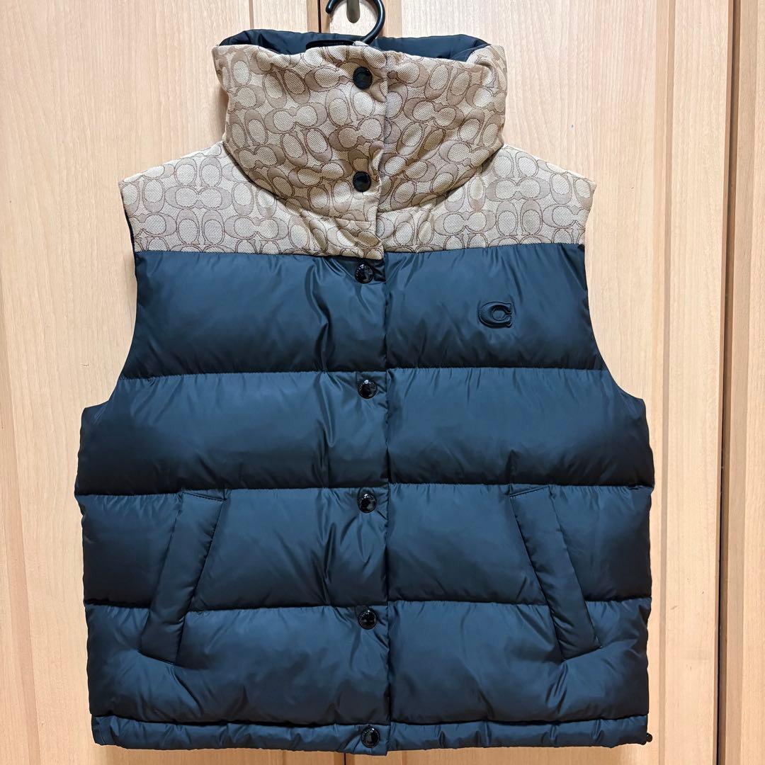 【未使用級】Cロゴ コーチダウンベスト S