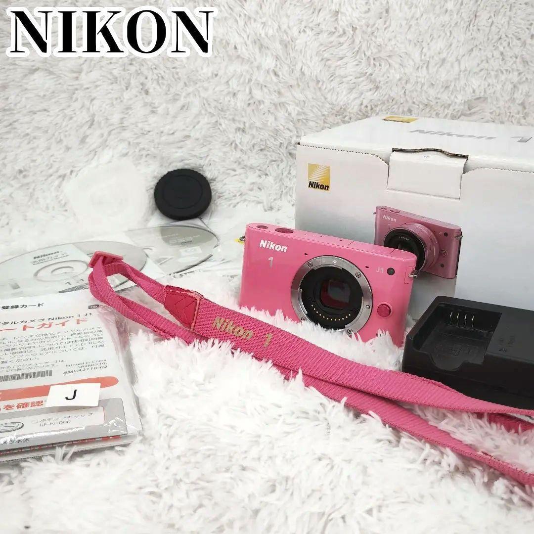 Nikon 1 J1 ピンク ✨️ バッテリー　充電器　箱　ストラップ