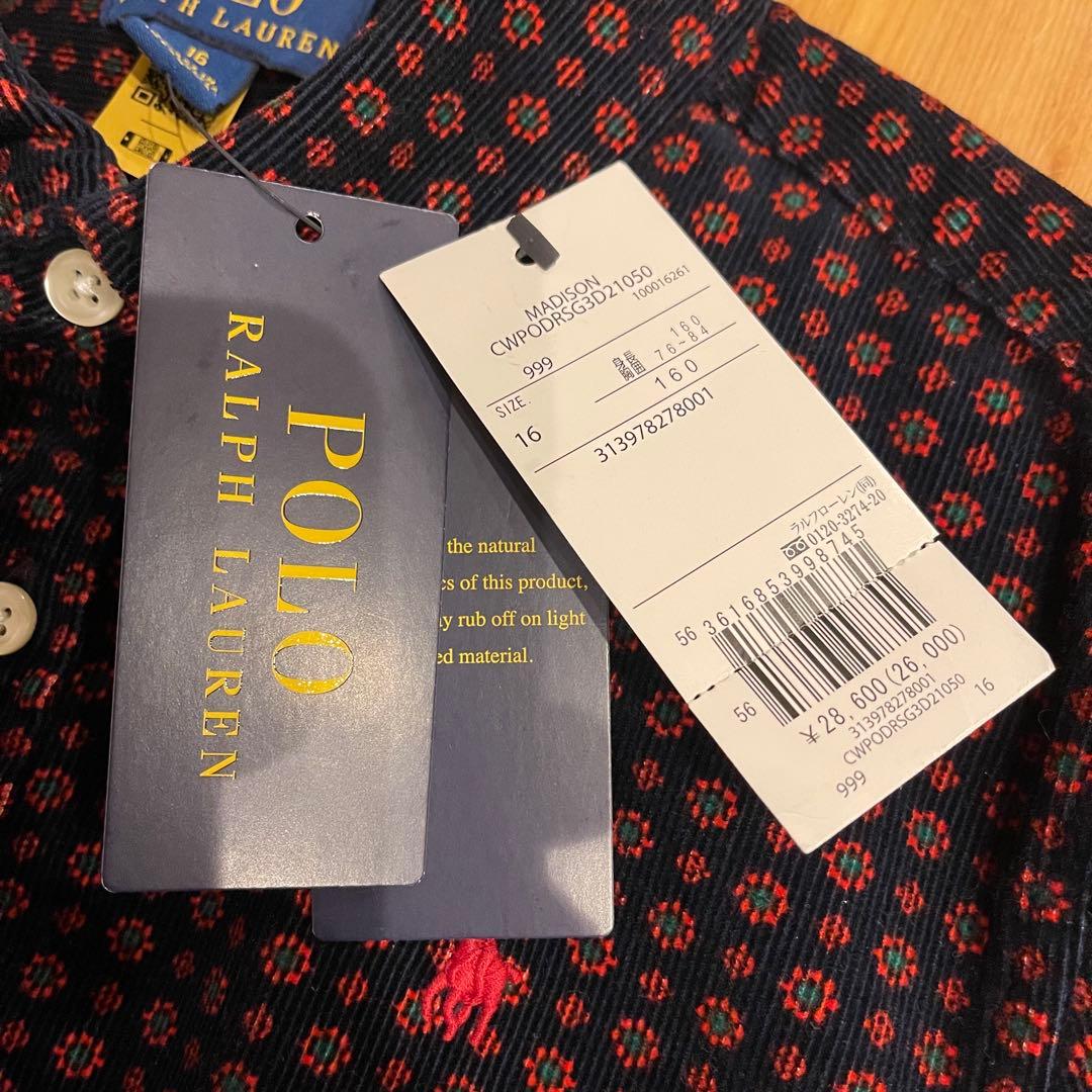 新品タグ付 POLO RALPH LAUREN コーディロイ　ワンピース160