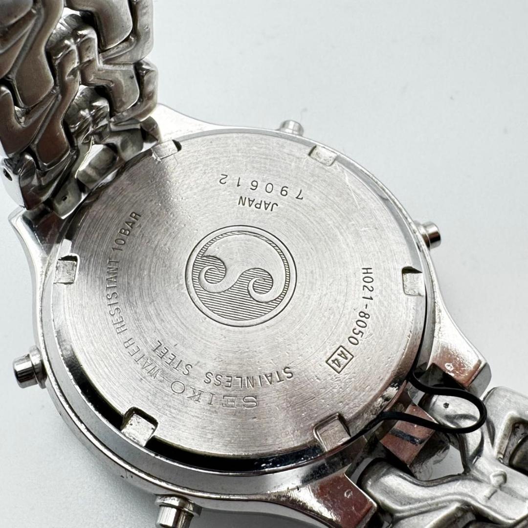 SEIKO セイコー メタルバンド シルバー デジアナ アラーム 腕時計