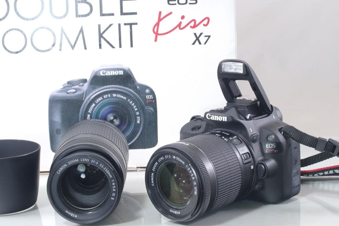 Canon EOS kiss X7 ダブルレンズキット 箱付き