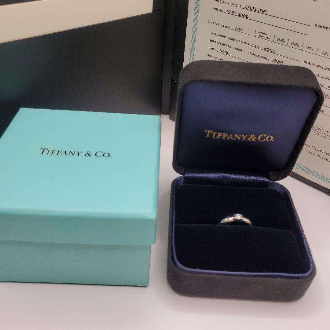 ティファニー TIFFANY&Co. ドッツ Pt950　鑑定書付き　10.5号