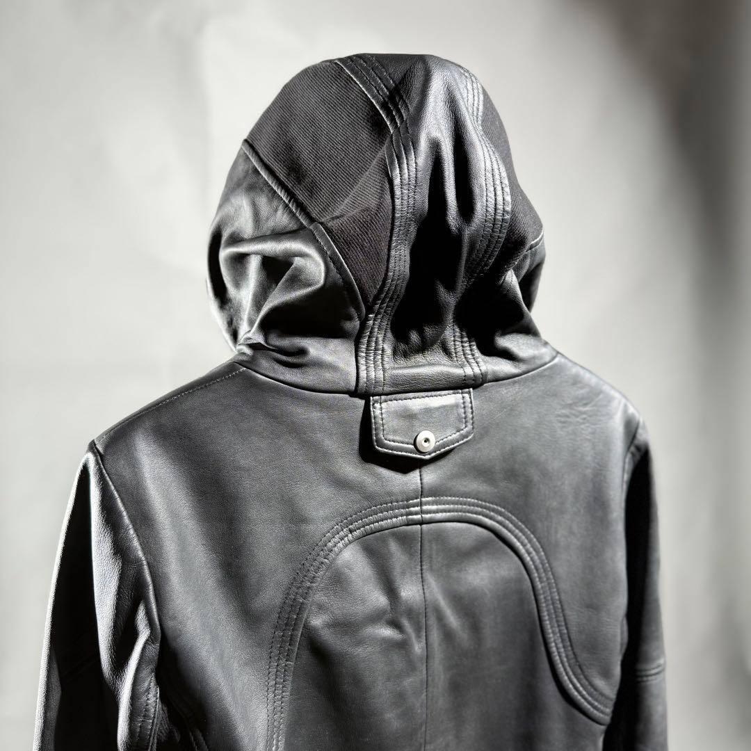 ジャケット・アウター NO ID. LEATHER MOTORCYCLE JKT size1