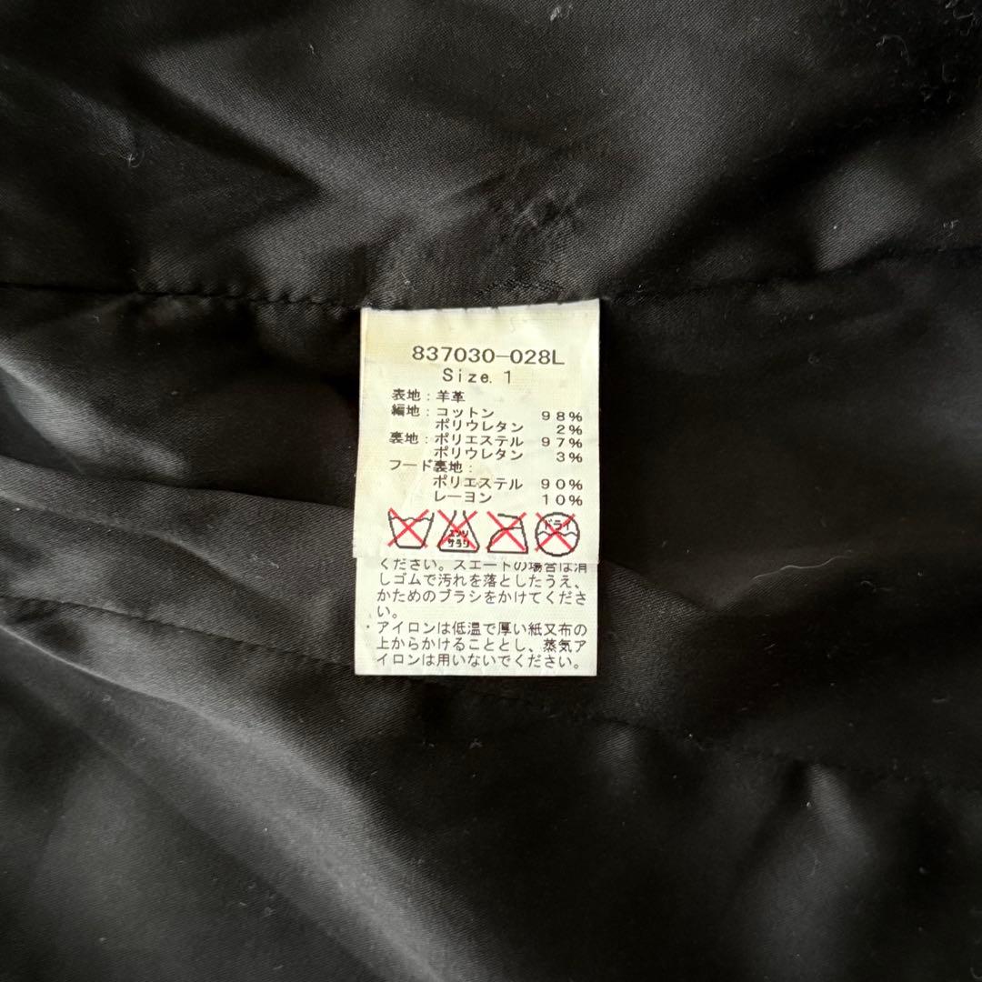 ジャケット・アウター NO ID. LEATHER MOTORCYCLE JKT size1