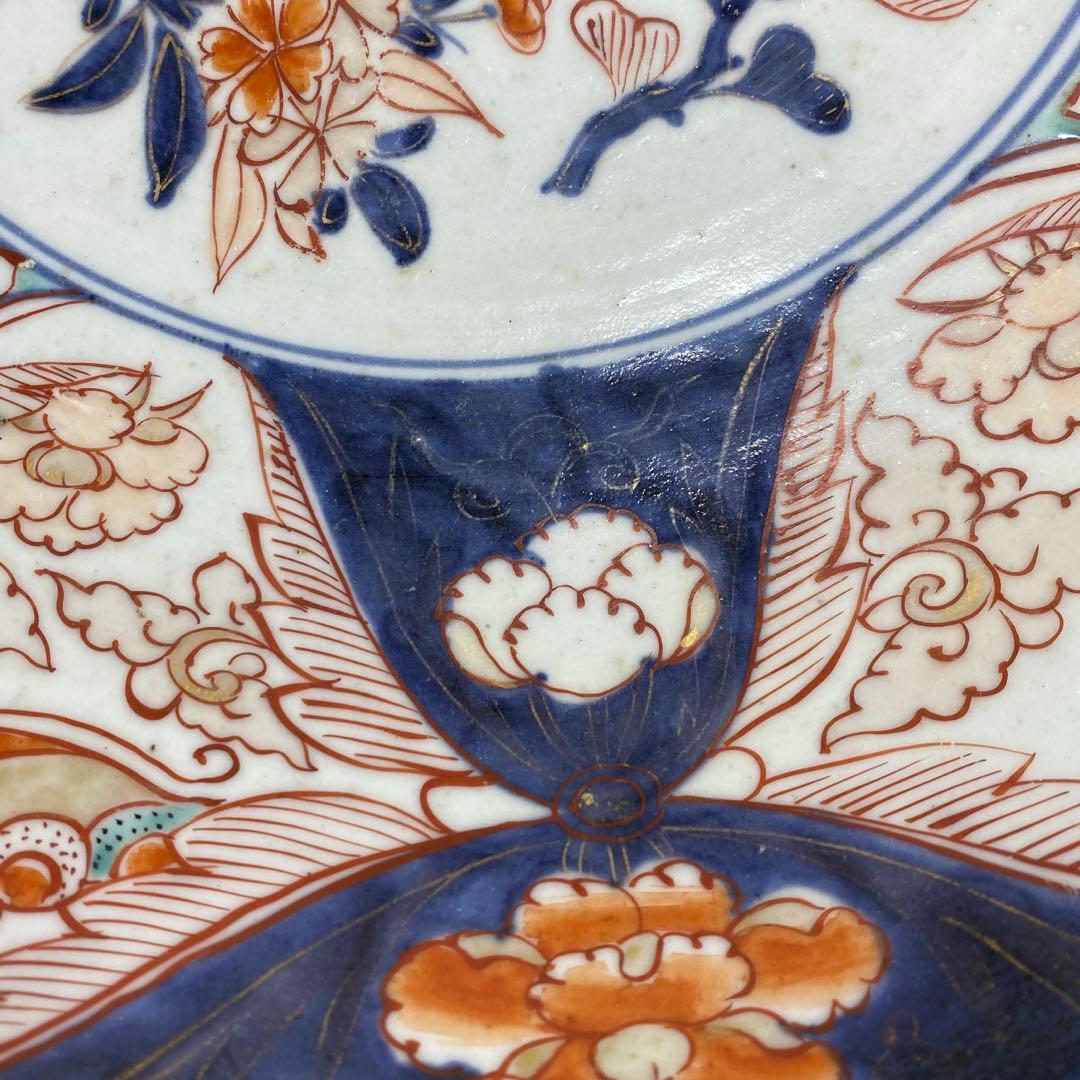 江戸中期 元禄伊万里 大皿 木箱付 w36cm 東キ7-1206☆2F タエチ