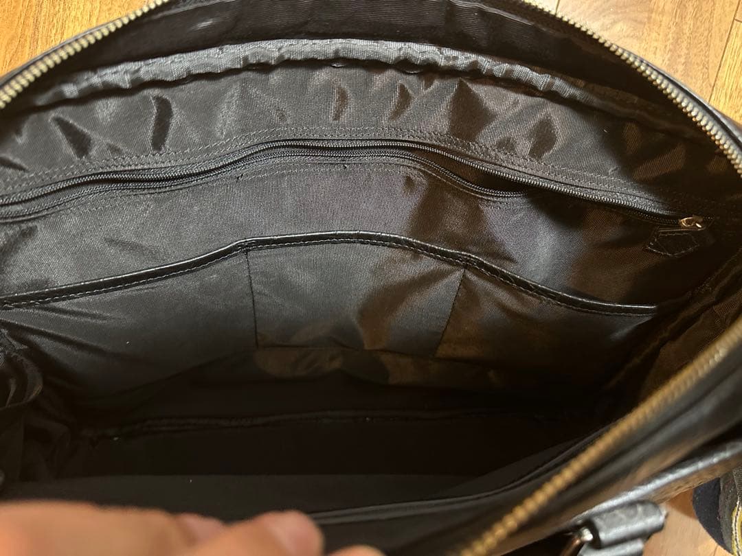 UNITED ARROWS クロコ型押し レザーブリーフケース ビジネスバッグ
