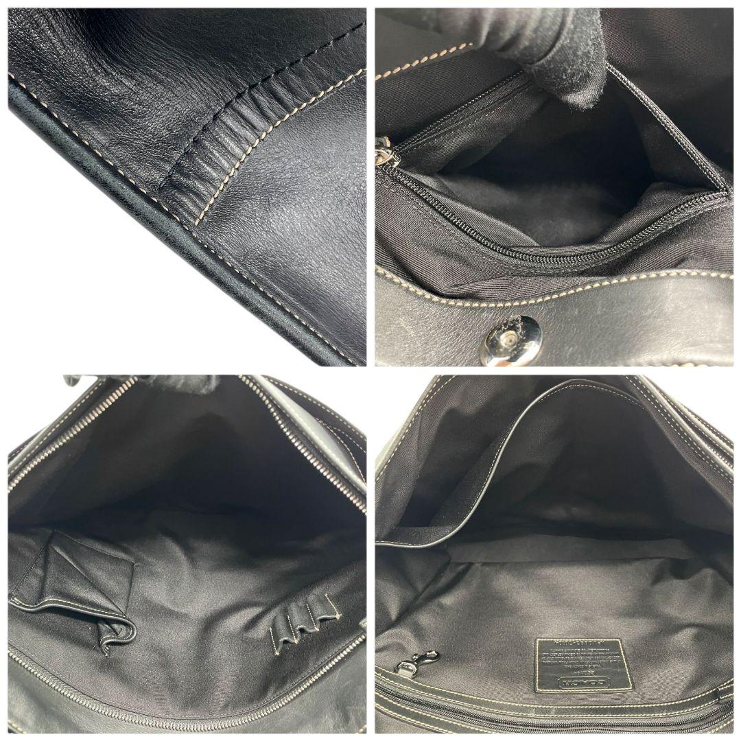 コーチ　ビジネス　ショルダーバッグ　黒　A4可　メッセンジャー　2way　s39