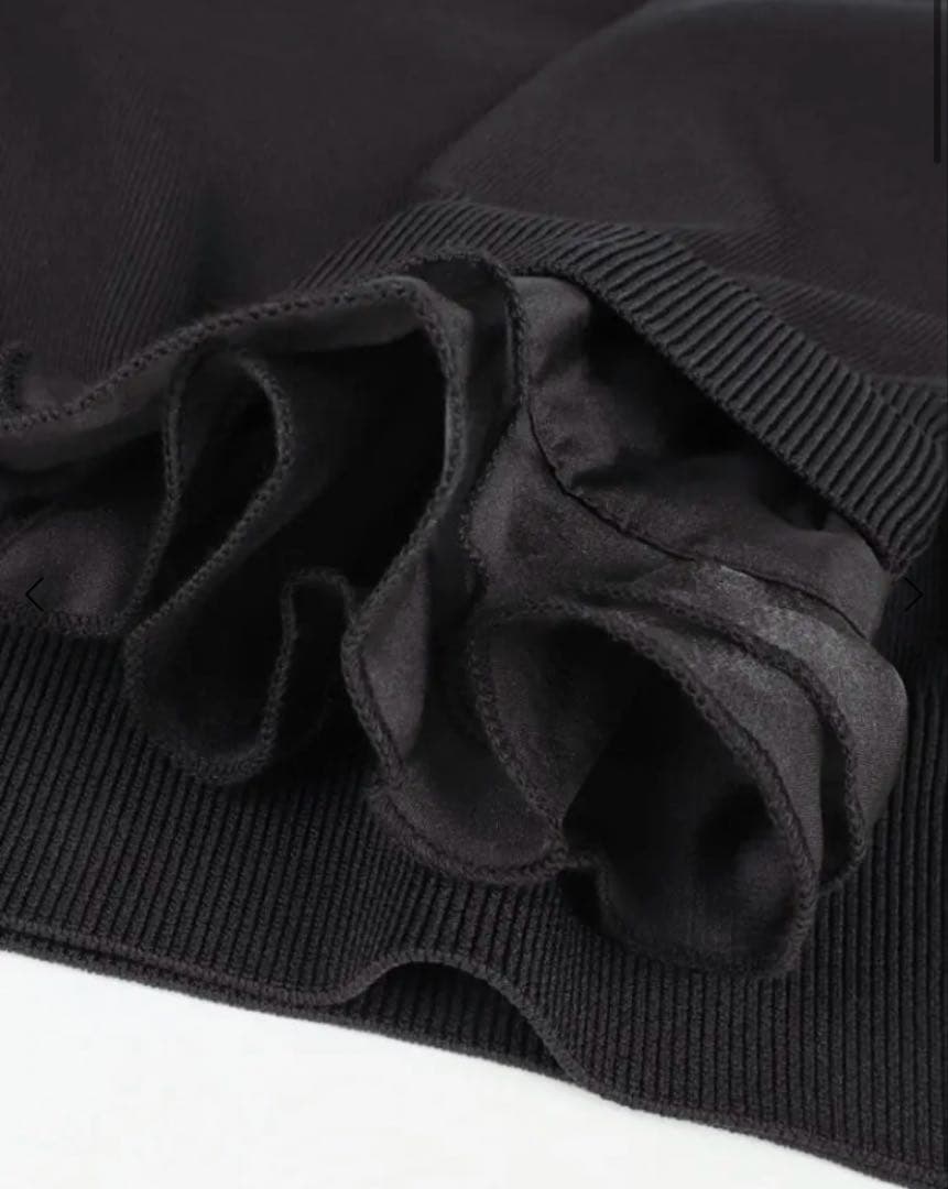 【新品】FENNEL フリル付きニットトップス　ブラック