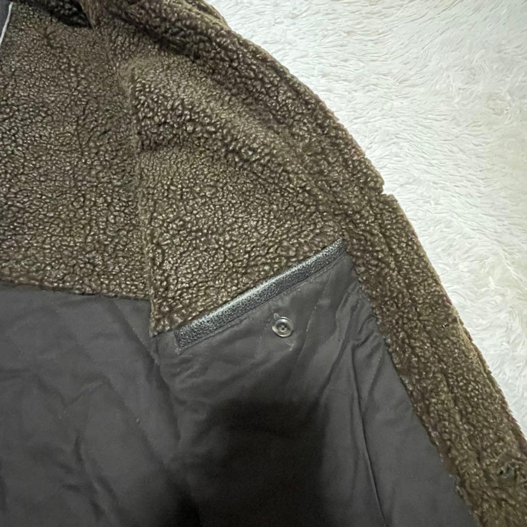 希少 old gap 襟ボア レザー ジャケット Ｌ相当　カーコート フェード