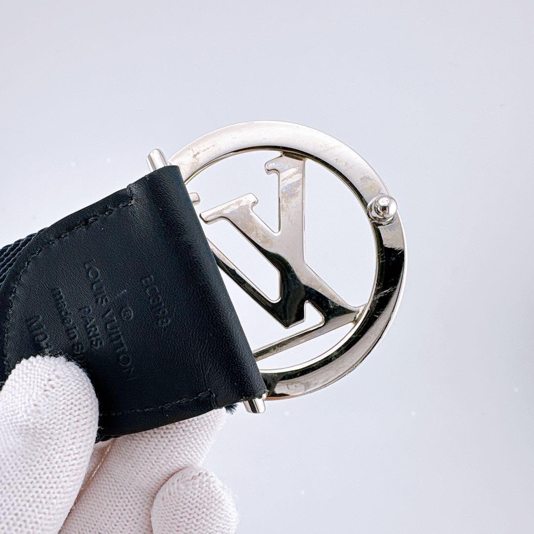 【美品】ルイヴィトン ベルト サンチュール LV サークル 40MM M0129