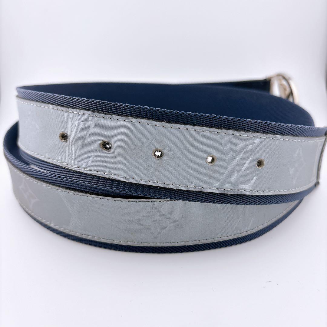 【美品】ルイヴィトン ベルト サンチュール LV サークル 40MM M0129