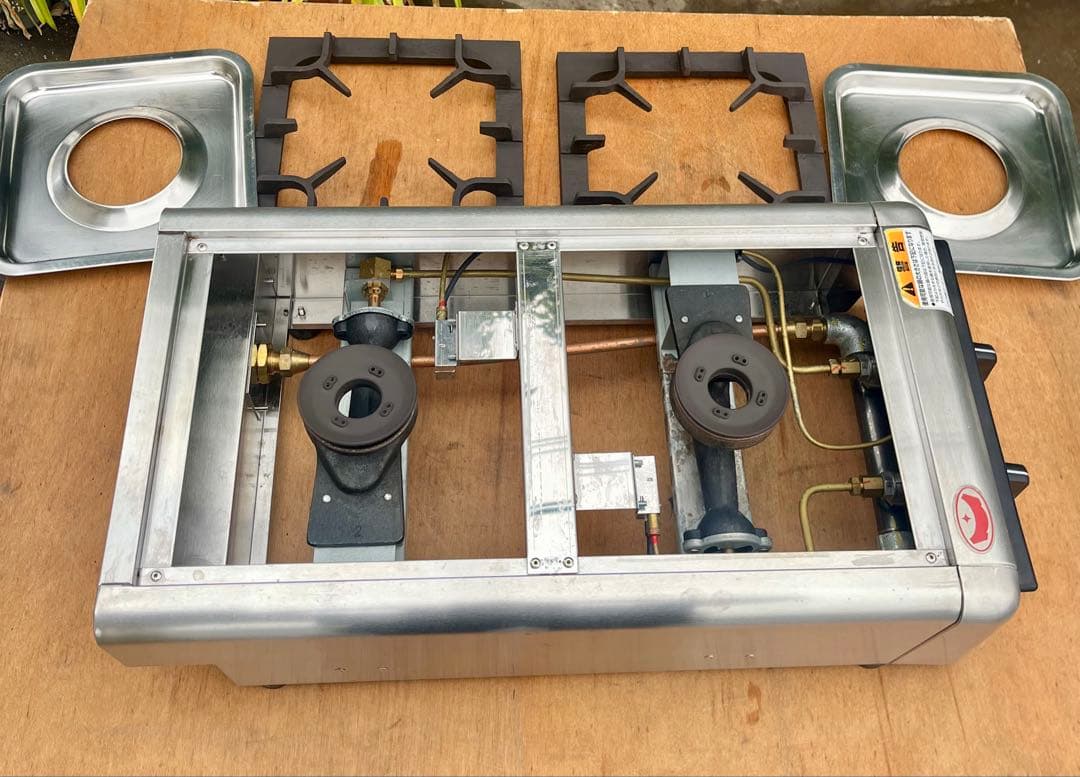 マルゼン業務用卓二2口ガスコンロ　ガステーブル　プロパンガス用　2023年