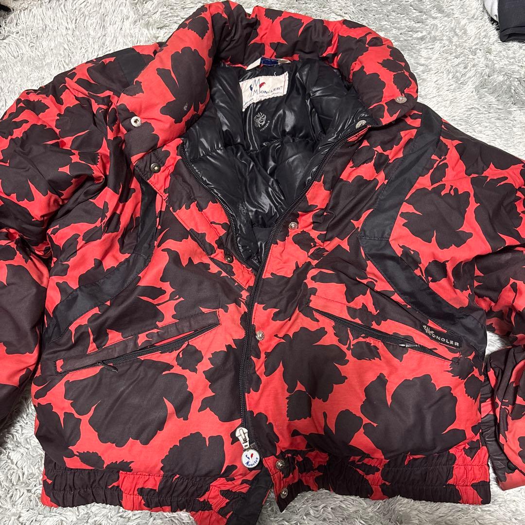 Moncler ダウンジャケット 古着 オレンジ/ブラック サイズ1