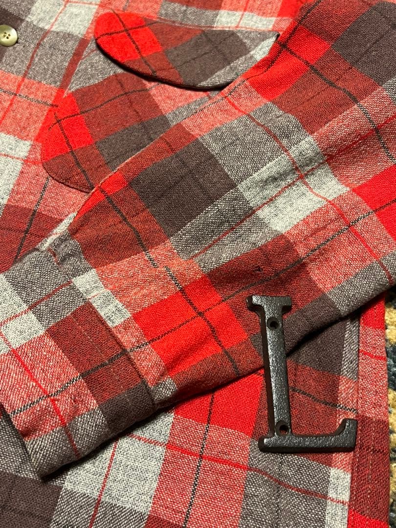 G*o様 50s60s/ペンドルトン/ボードシャツ/M/ウール/チェック/レッド