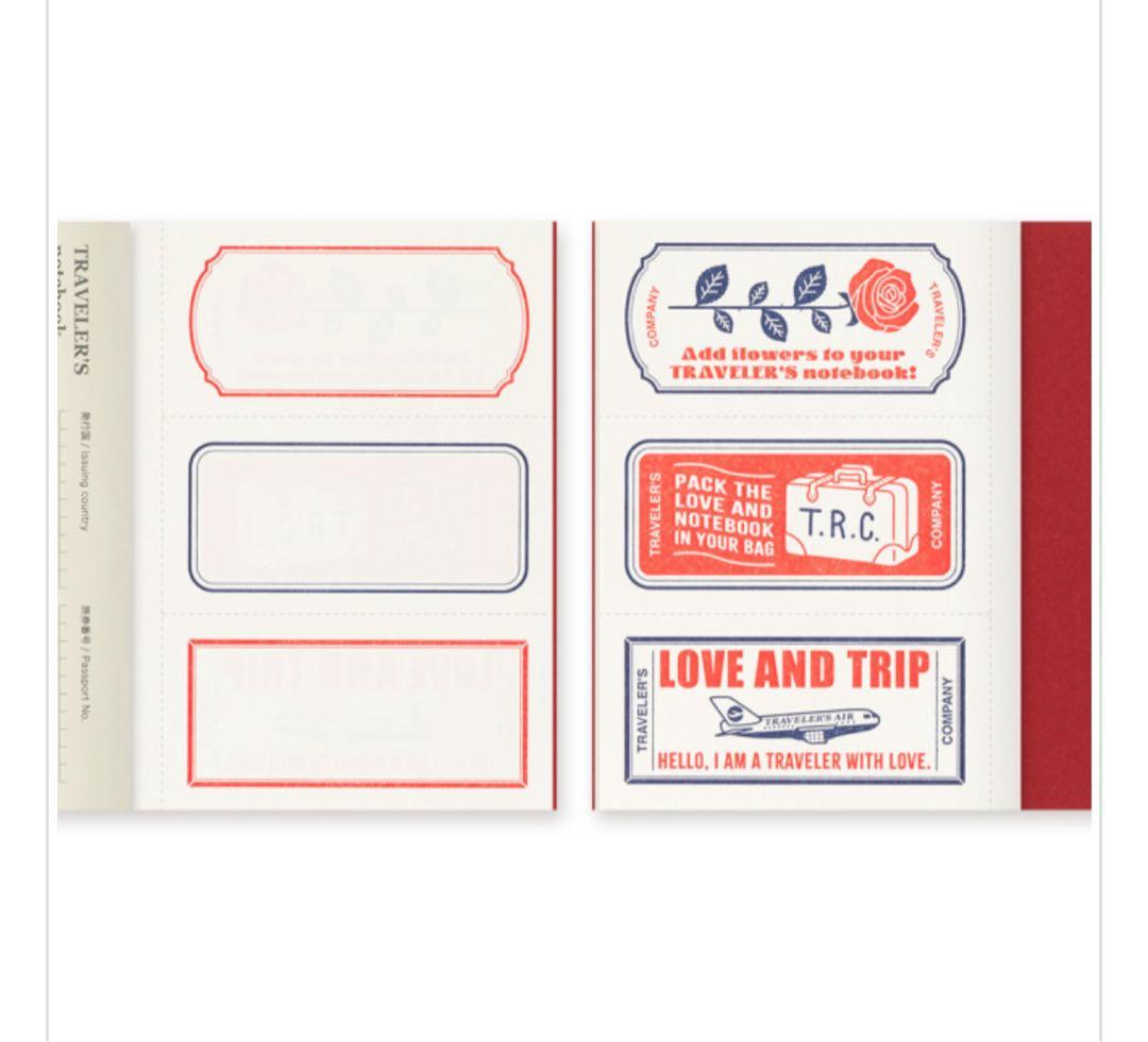 トラベラーズノート LOVE AND TRIP レッド　パスポート　ペンホルダー
