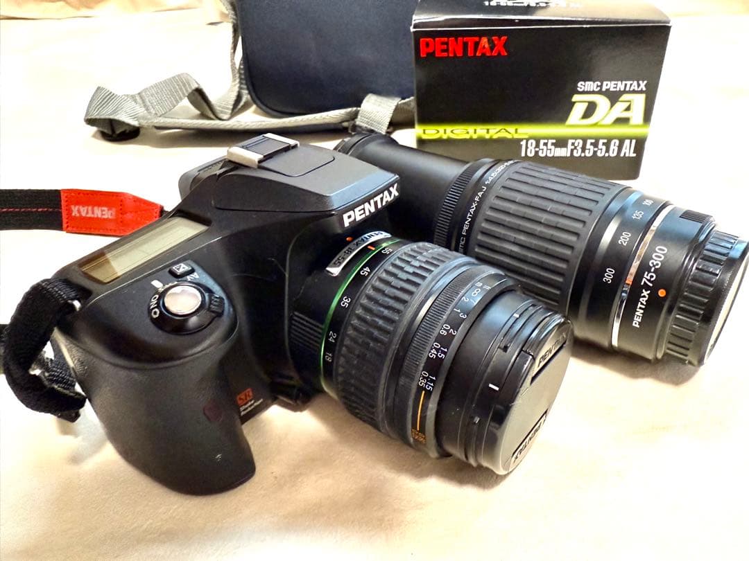 【PENTAX】一眼レフカメラK100D Super /レンズ2本+付属品セット