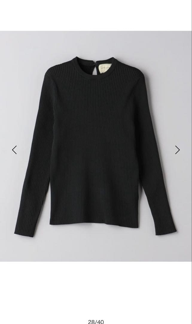 美品　ユナイテッドアローズ　つけ襟2WAYニット　ブラック