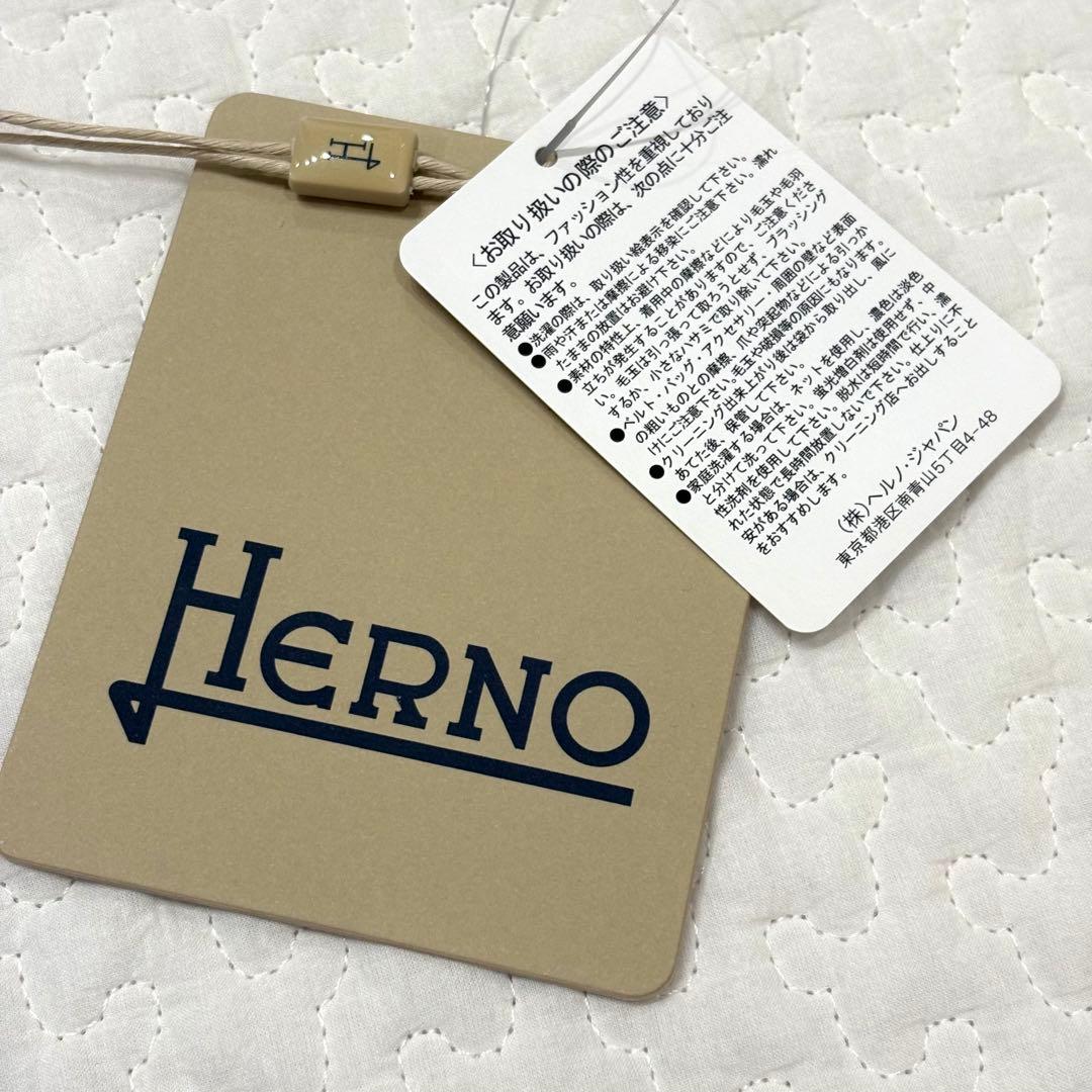 ☆新品☆HERNO テクノタフタ ギャザーモッズコート 38 GY