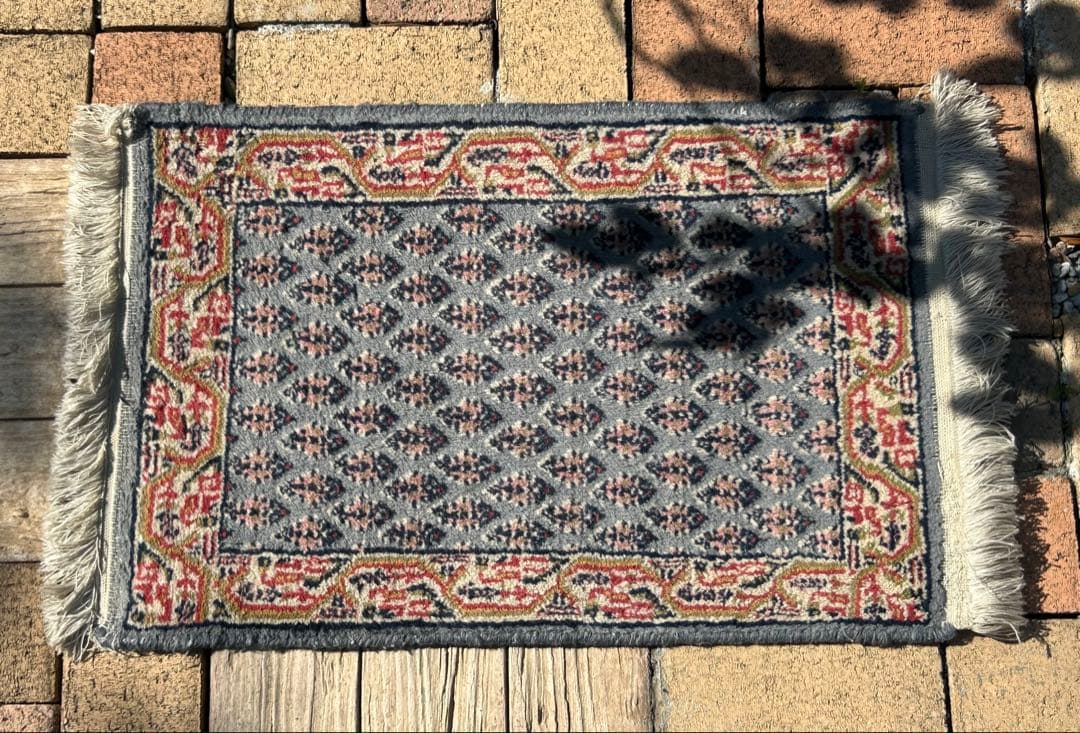 ヴィンテージ ハンドメイド ラグ カーペット マット 証明書付