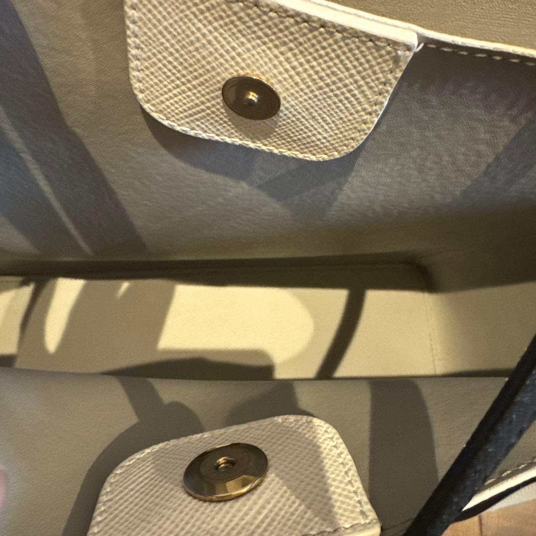 【美品】FURLA トートバッグ ファンタジア黒/白バイカラー