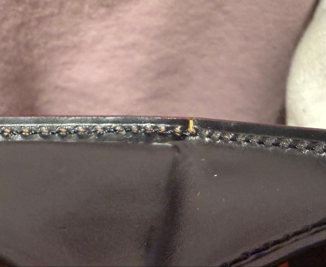 未使用　GANZO ブラックシェルコードバン2 BOX小銭入れ