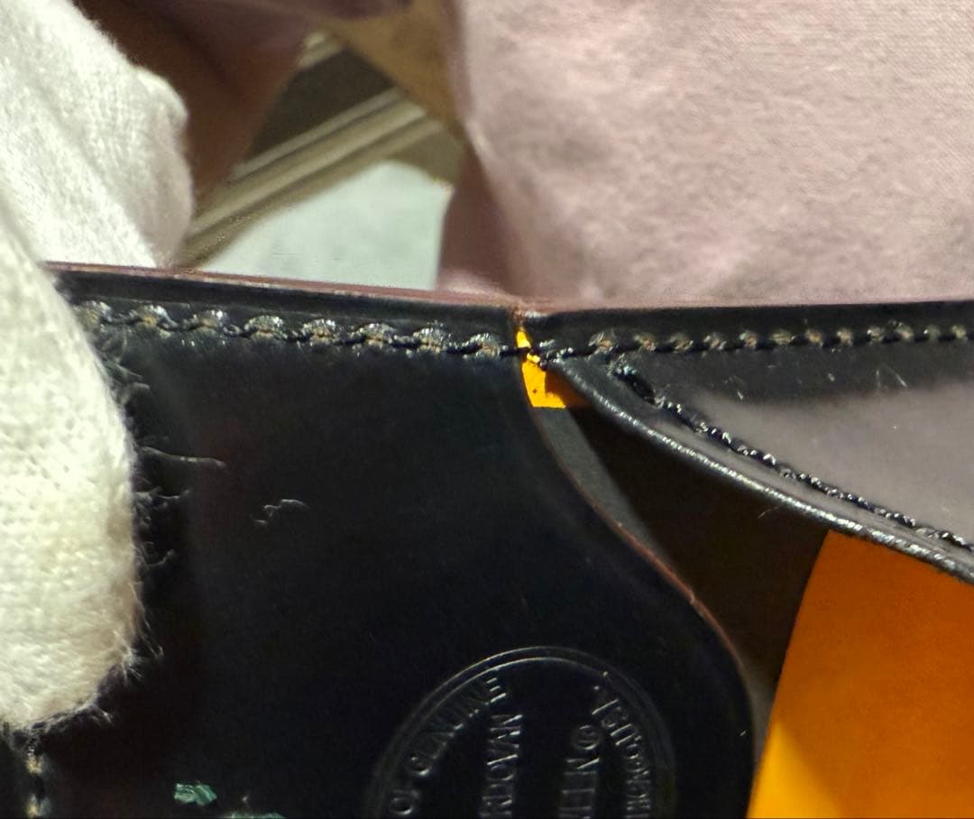 未使用　GANZO ブラックシェルコードバン2 BOX小銭入れ