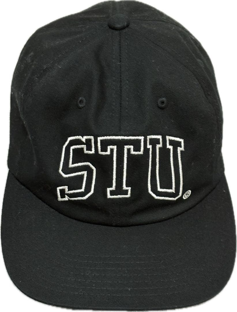 STUSSY ブラック STU キャップ