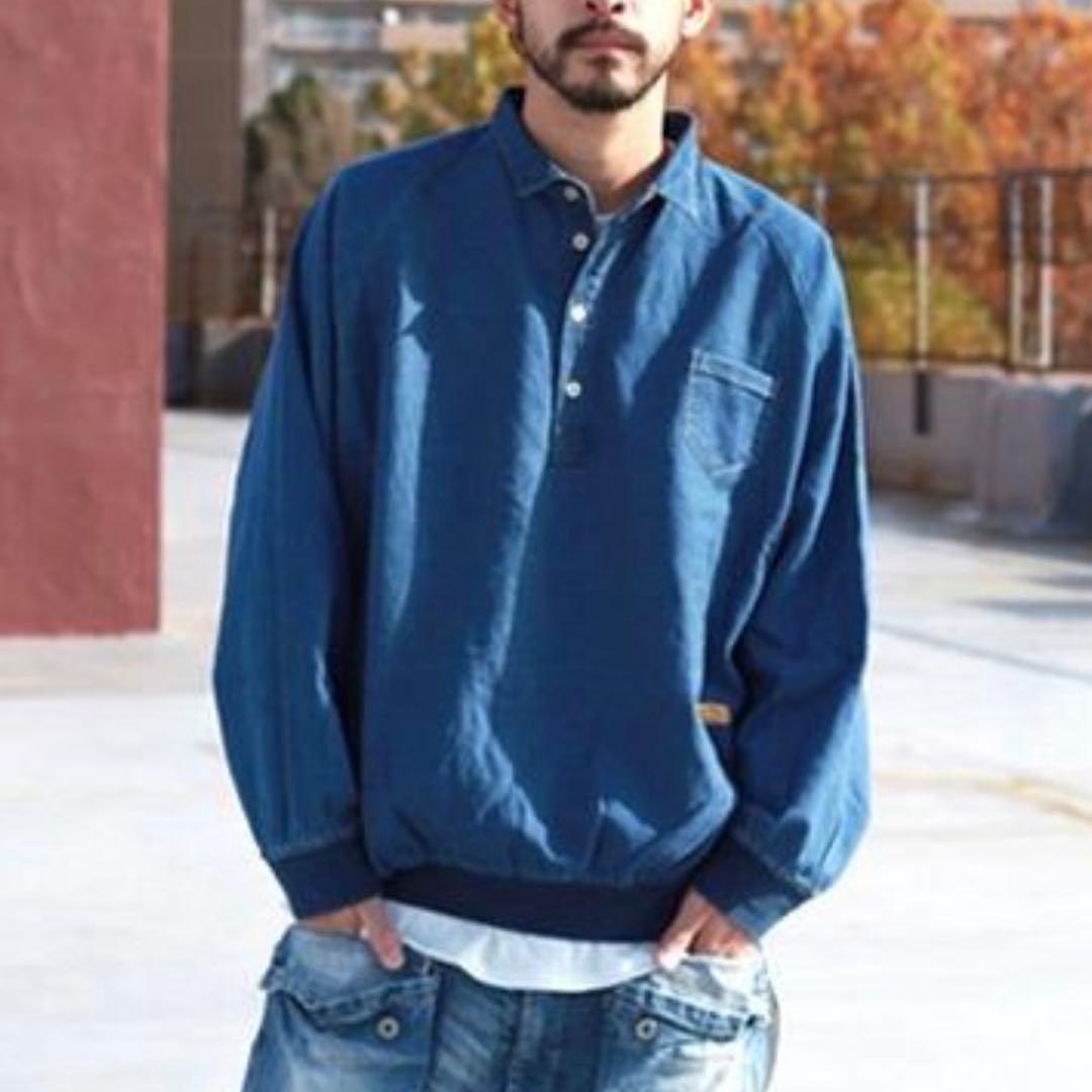 完売品✨ ネイタルデザイン DENIM SWEAT POLO B.I.G M