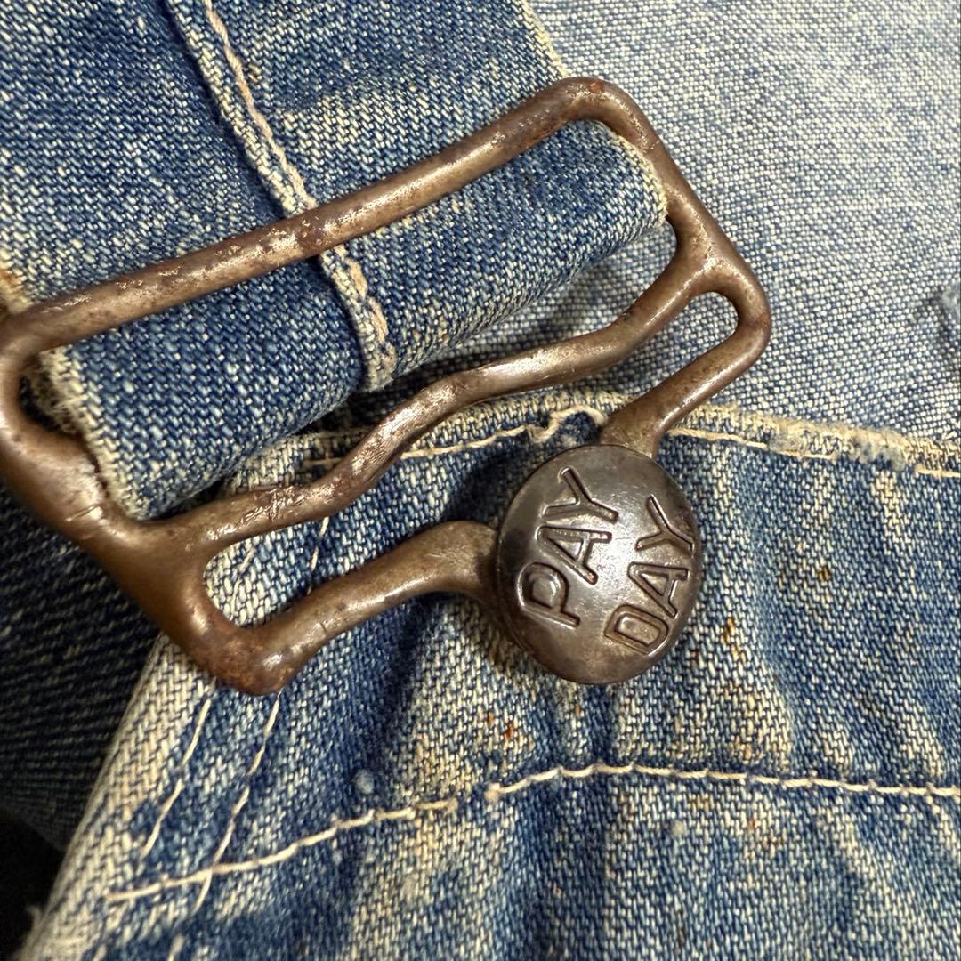 40s PAYDAYオーバーオール W108cm ビンテージ デニム