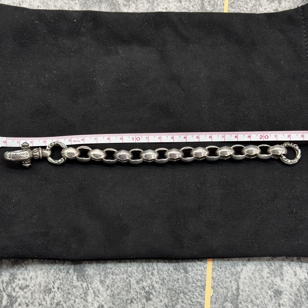 美品✨レオナードカムホート シルクリンク ロンワンズ ブレスレット シルバー