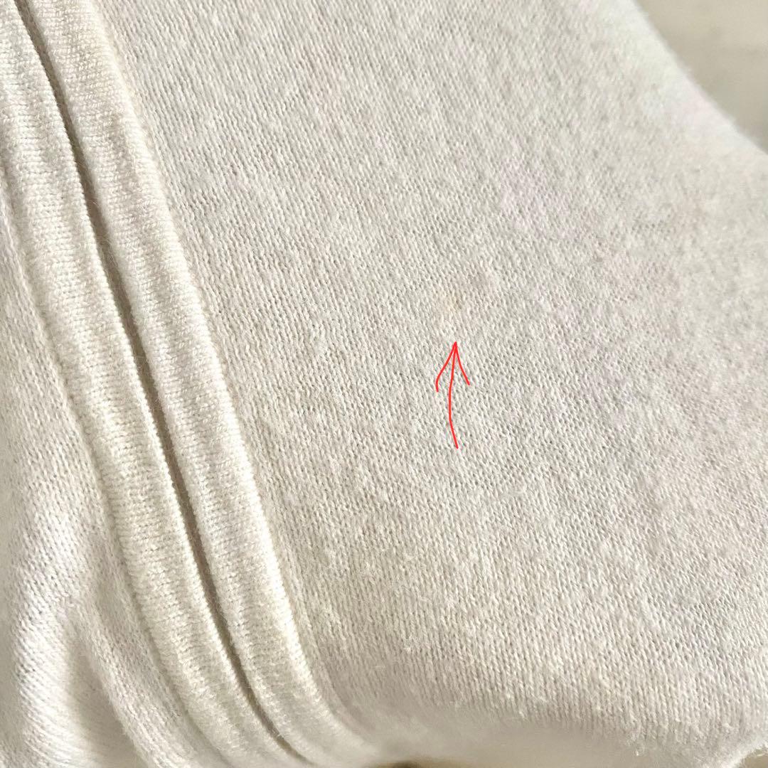 美品 モラビト レザーロゴチャーム付き ニットブルゾン カーディガン 40