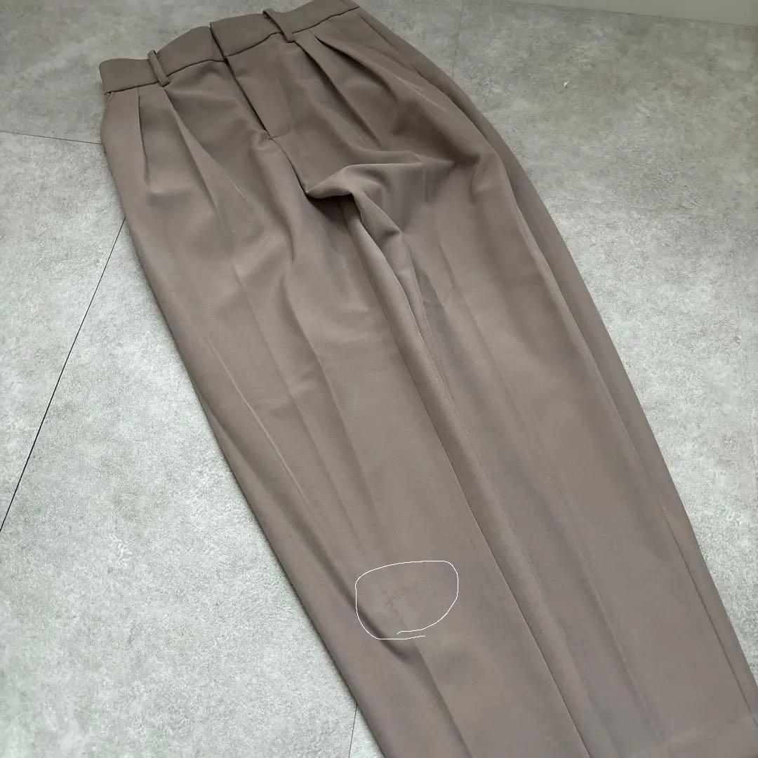 ノーカラーウエストタックペプラムパンツスーツs