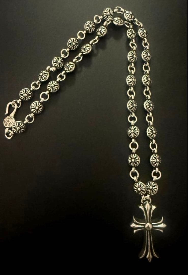 silver925 クロス　クロスボールチェーン　ネックレス