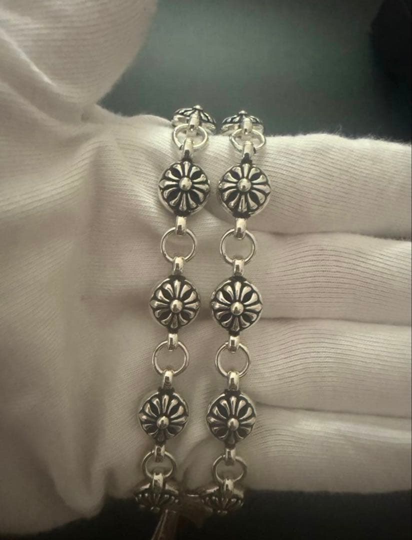 silver925 クロス　クロスボールチェーン　ネックレス