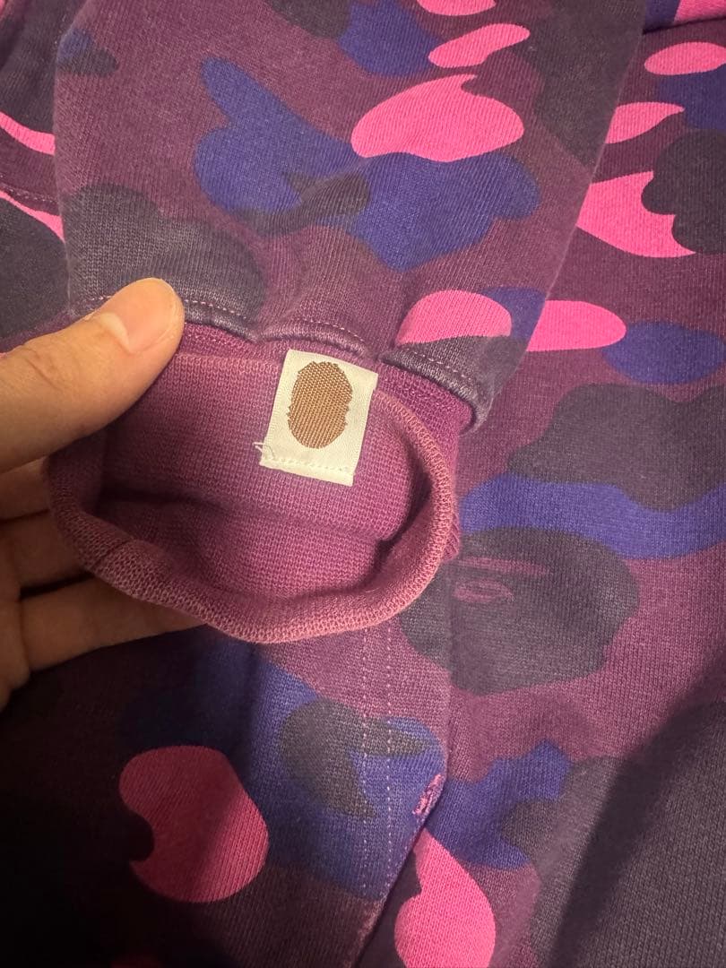 A Bathing Ape WGM パーカー 紫迷彩