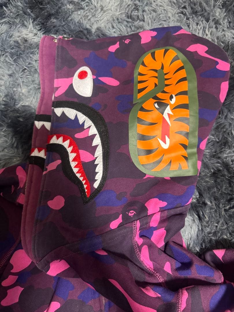 A Bathing Ape WGM パーカー 紫迷彩